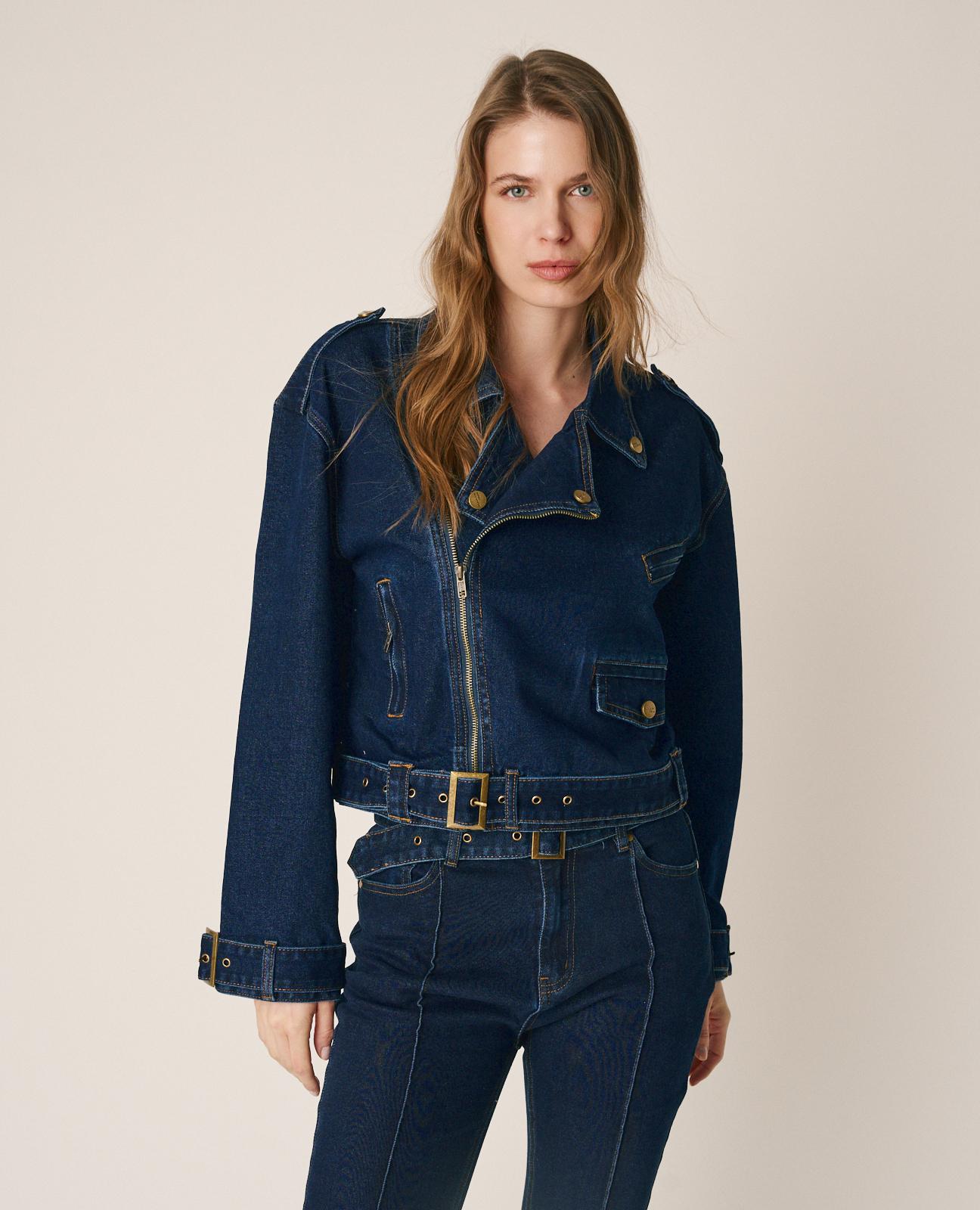 alma-en-pena-bikerjacke-denim-dunkelblau-mit-elasthan image 7