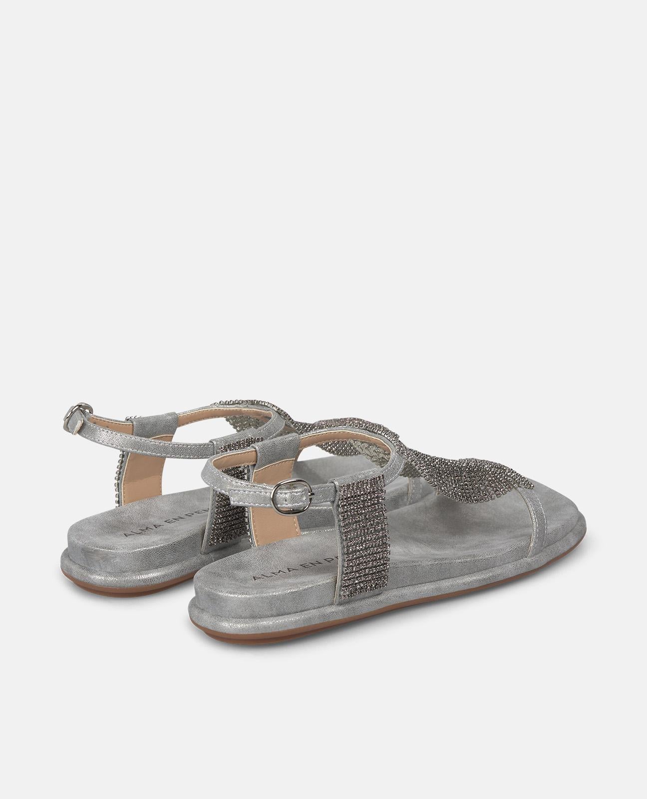 alma-en-pena-riemchen-sandale-silber-metallic-plateau-2-cm image 3