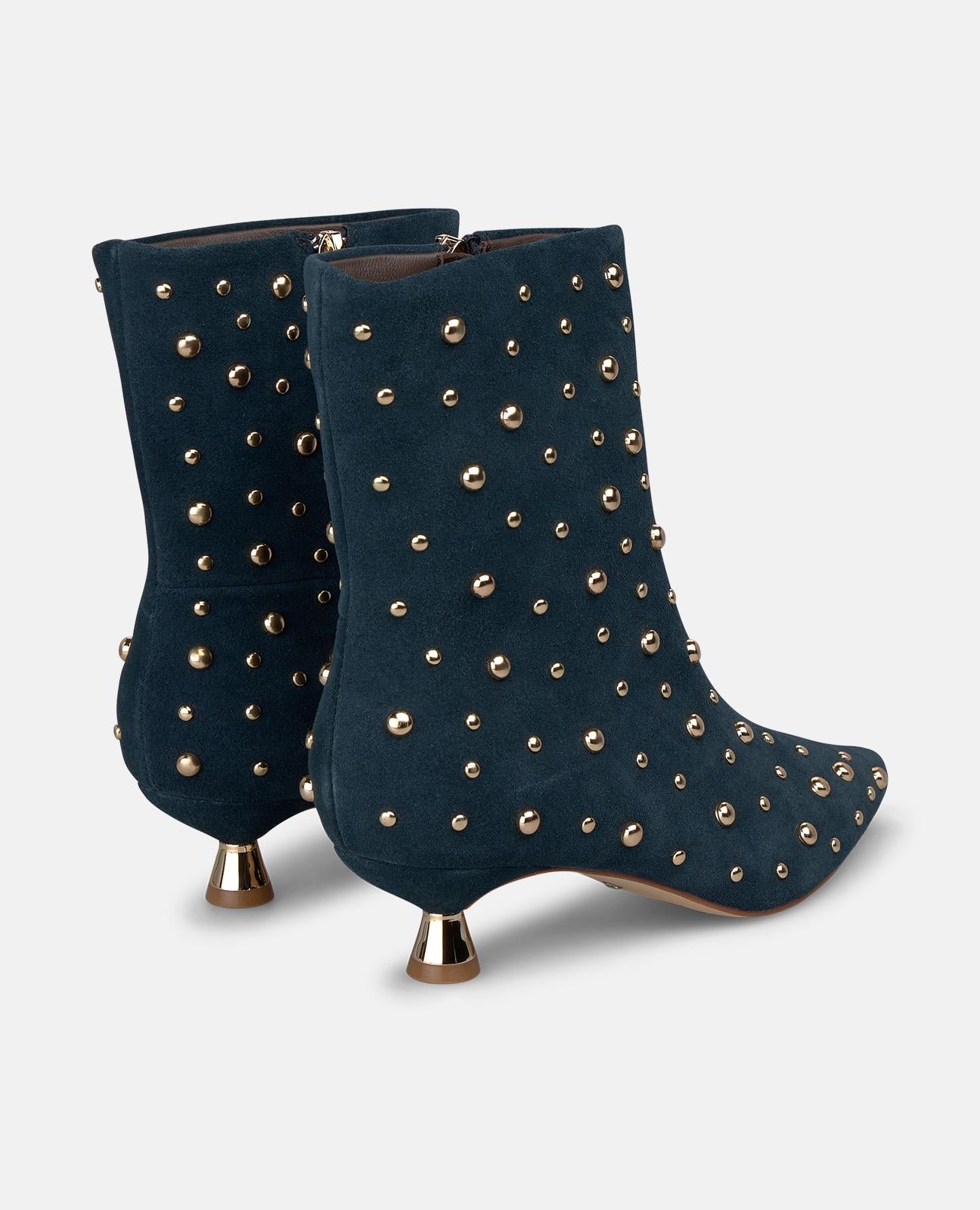 alma-en-pena-stiefelette-wildleder-nieten-blau image 3