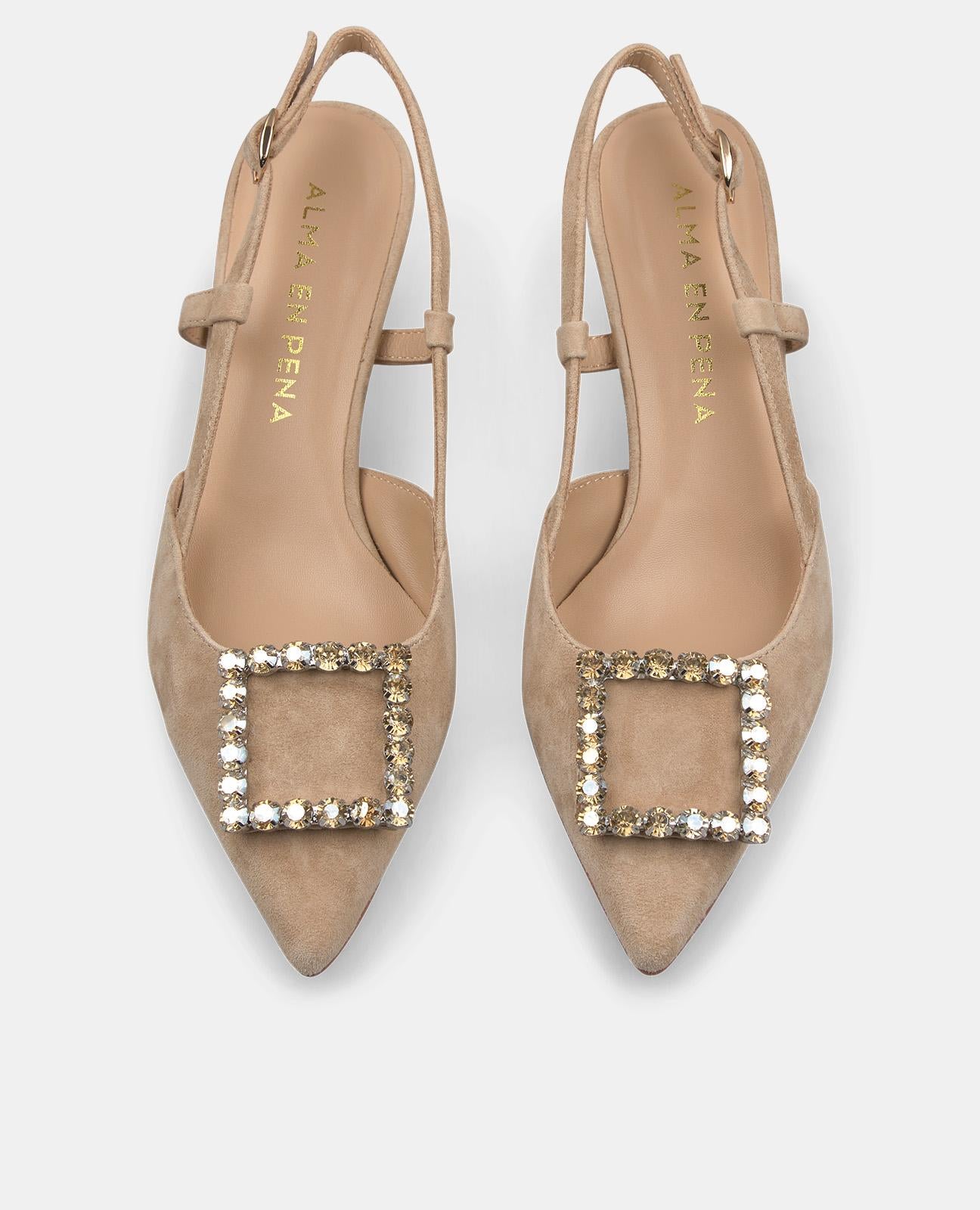alma-en-pena-slingback-pumps-arena-6-cm-mit-strass-und-schnalle image 4