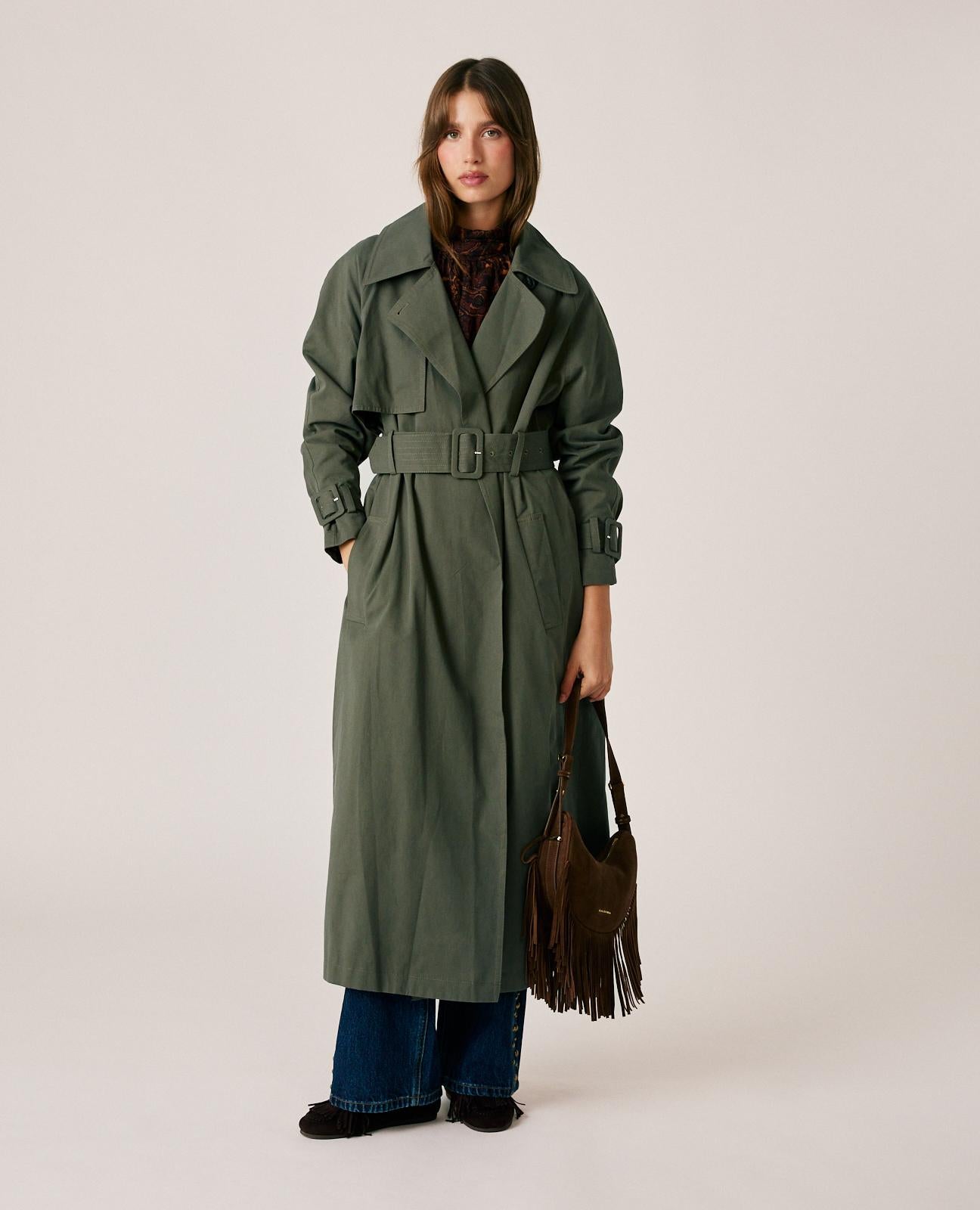 alma-en-pena-langer-twill-trenchcoat-khaki image 3