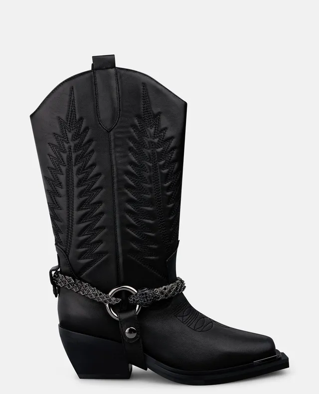 alma-en-pena-cowboy-stiefel-leder-blockabsatz-5-5-cm-schwarz image 1