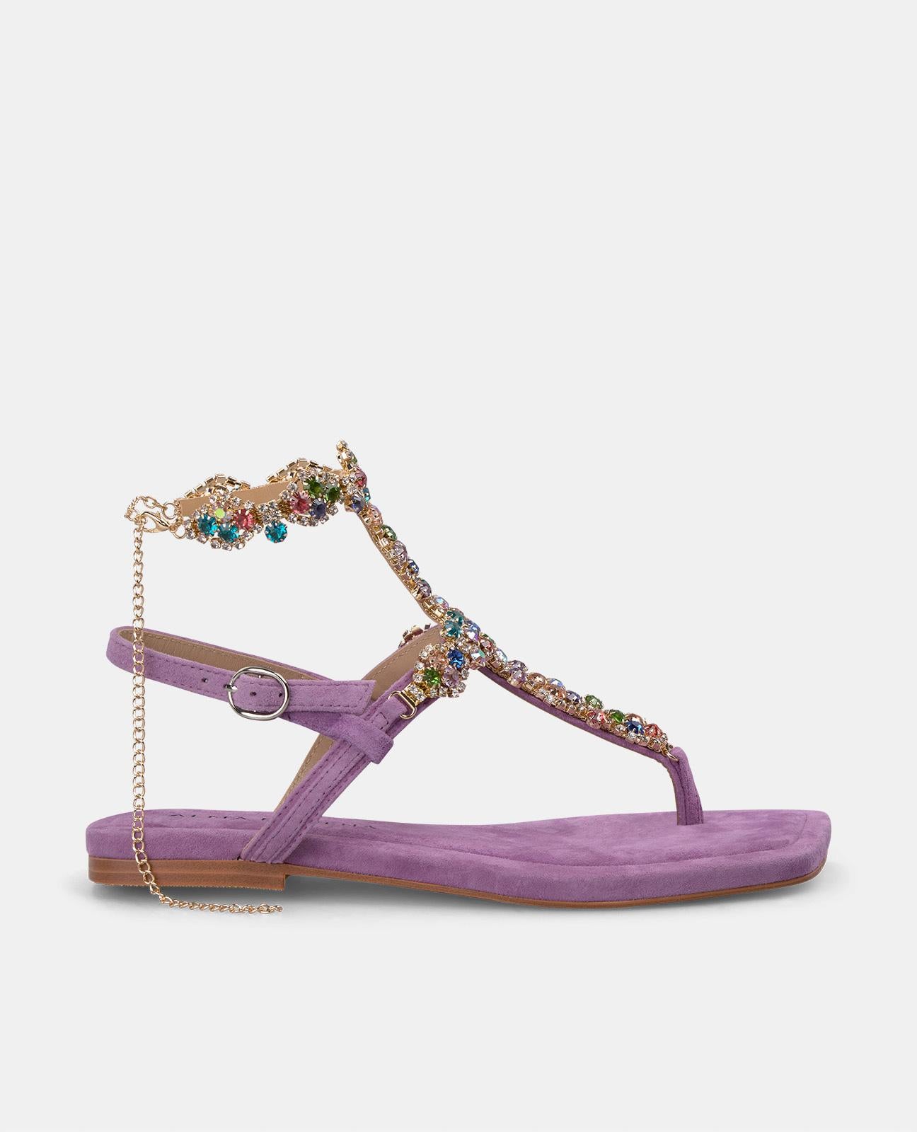 alma-en-pena-flache-strass-sandale-violett-square-toe-schnalle-1-cm image 1