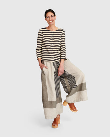 alembika-urban-marisol-wide-leg-hose-sand-stripes image 2