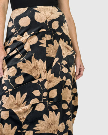 alembika-pippa-samt-rock-damen-midi-floral-cocoon image 5