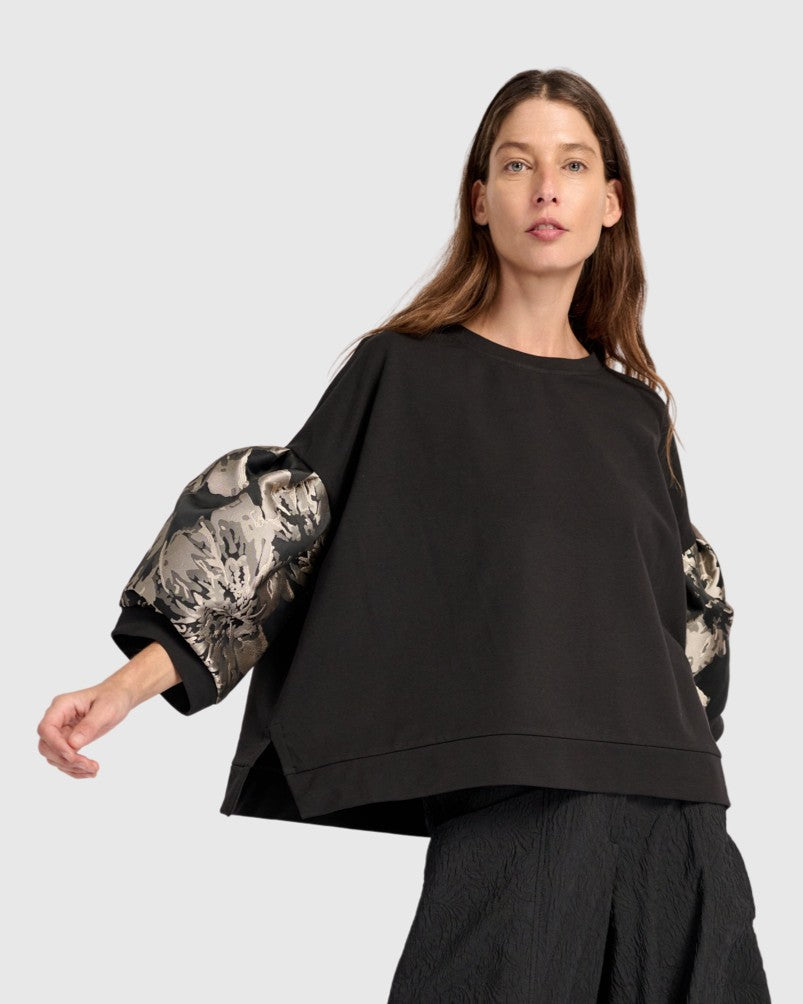 alembika-reverie-puff-sleeve-top-damen-oberteil-floral image 1