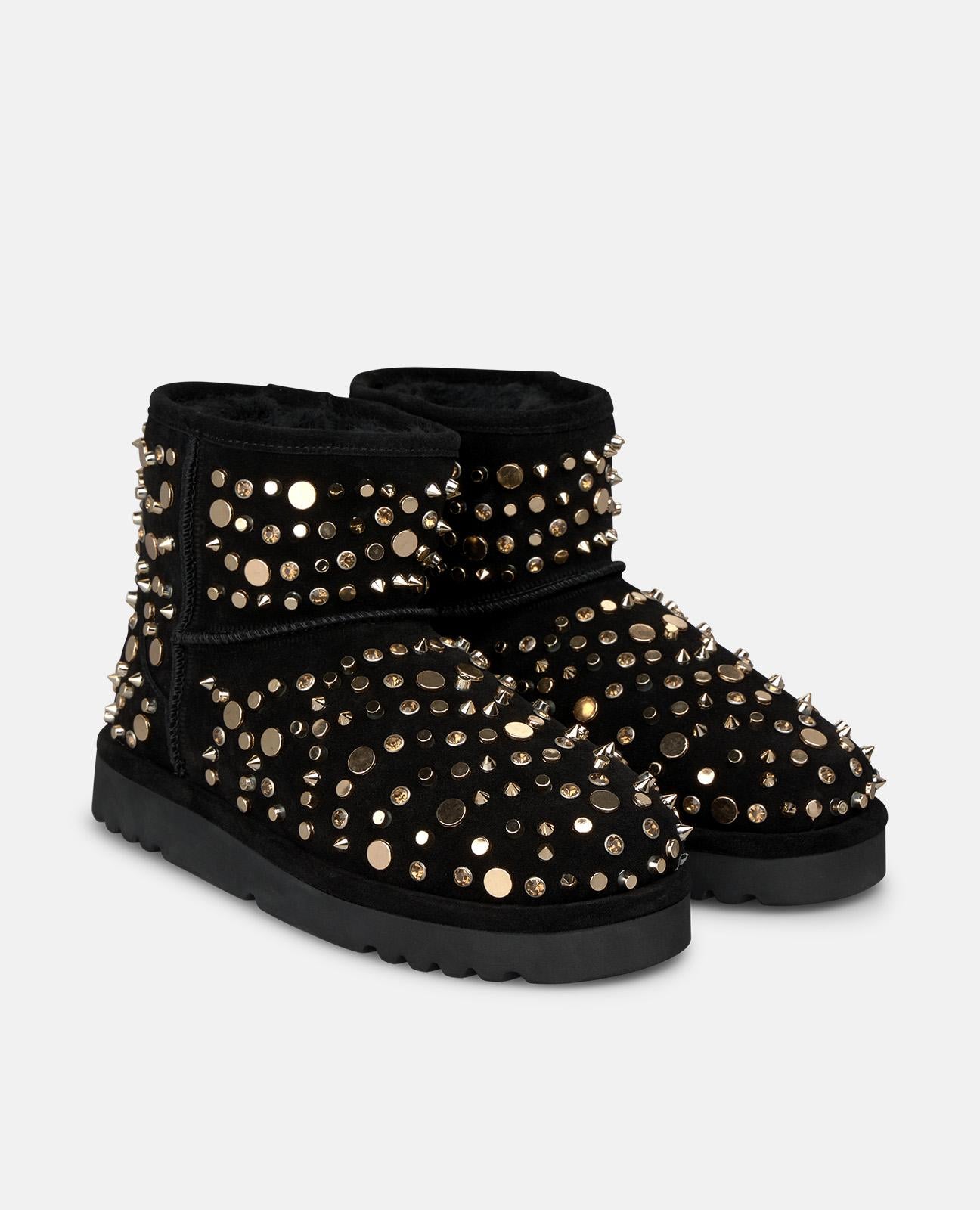 alma-en-pena-apr-s-ski-stiefeletten-schwarz-aus-velours-mit-nieten image 2