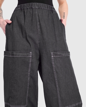 alembika-bold-barrel-capri-pants-jet-denim-jeanshose image 3