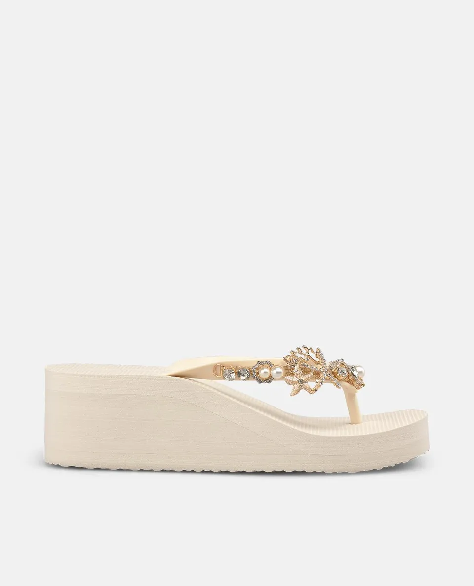 alma-en-pena-beach-sandal-plateau-zehentrenner-wei-mit-strass-5-5-cm image 1