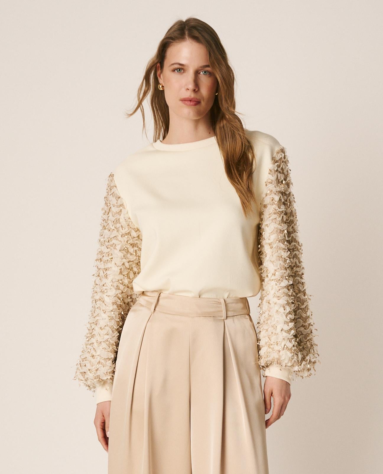 alma-en-pena-puffed-sleeve-sweatshirt-sweatshirt-mit-puff-rmeln-in-wei image 4