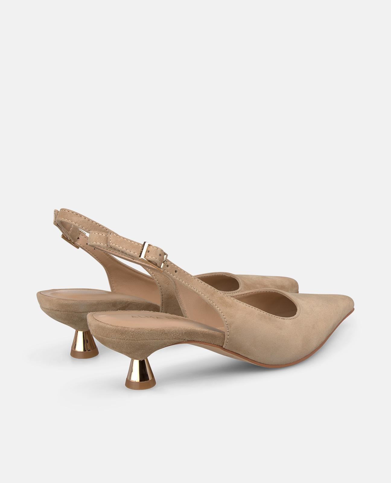 alma-en-pena-basic-slingback-pumps-arena-4-cm-kitten-heel image 3