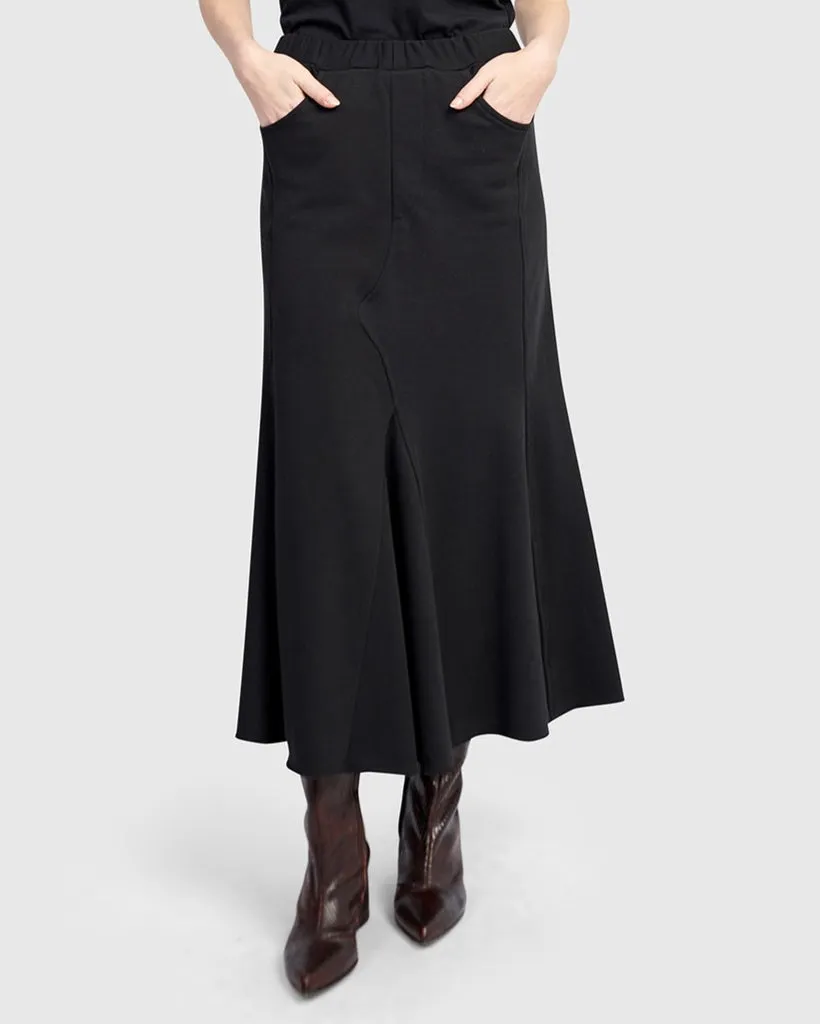 alembika-terry-pieced-maxi-rock-schwarz image 1