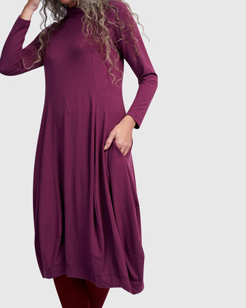 alembika-essential-rollkragen-kleid-sangria image 3
