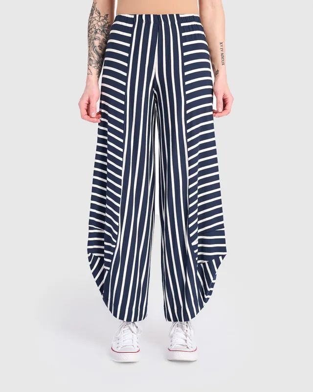 alembika-ahoy-punto-hose-navy-wei-damen-streifenhose image 1