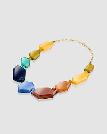 alembika-rainbow-faceted-bead-necklace-multi-lange-harz-kette image 5