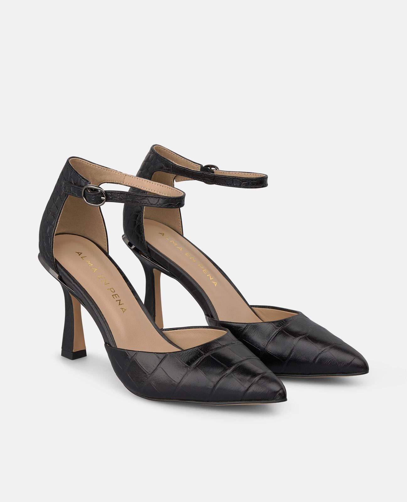 alma-en-pena-riemchen-pumps-leder-schwarz-9-cm image 2