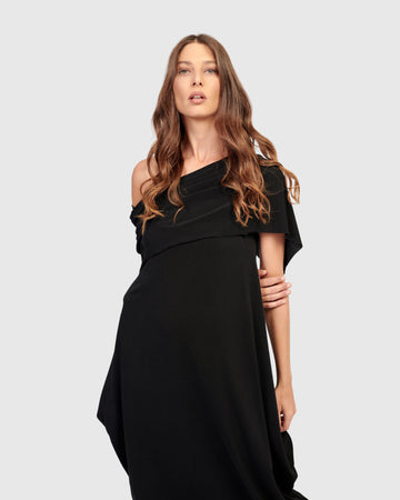 alembika-savoir-maxi-dress-black-cocoon-maxikleid-mit-taschen image 5