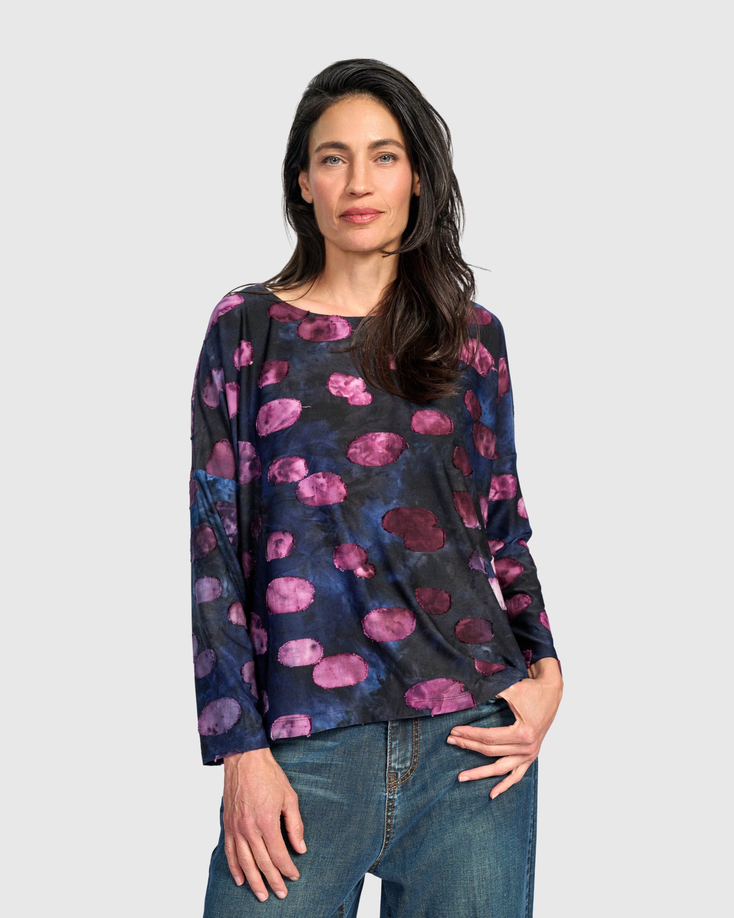 alembika-tansy-boxy-top-tunika-oberteil-midnight-wine image 2