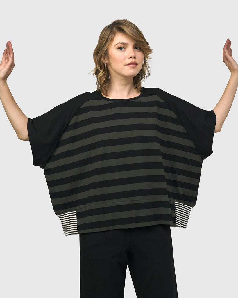 alembika-urban-splice-boxy-tee-stripes image 1