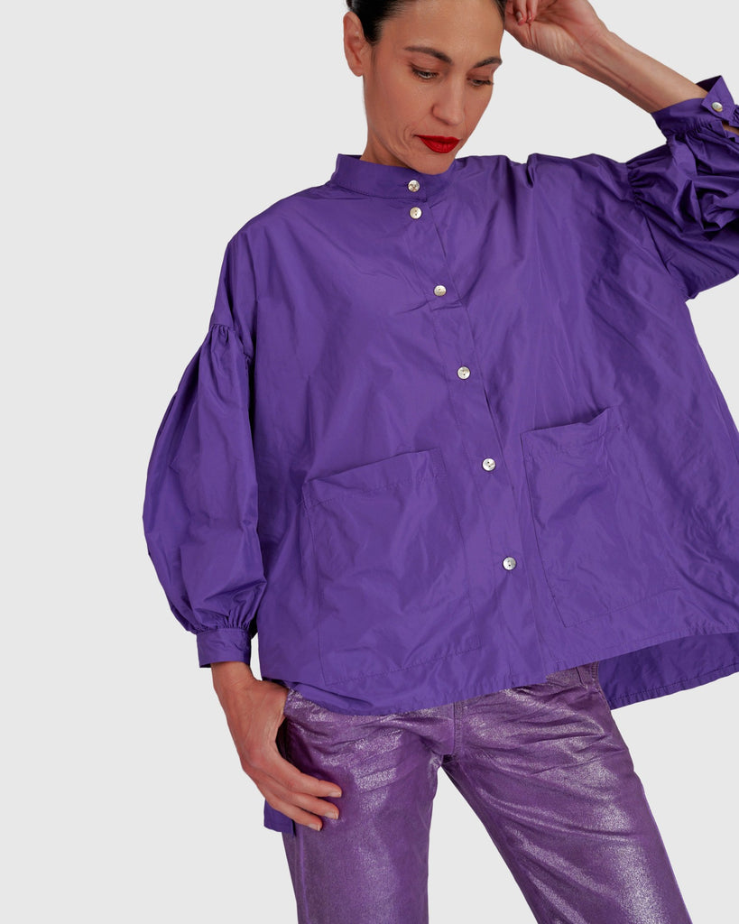 alembika-essential-taffeta-puff-shirt-amethyst-bluse image 1