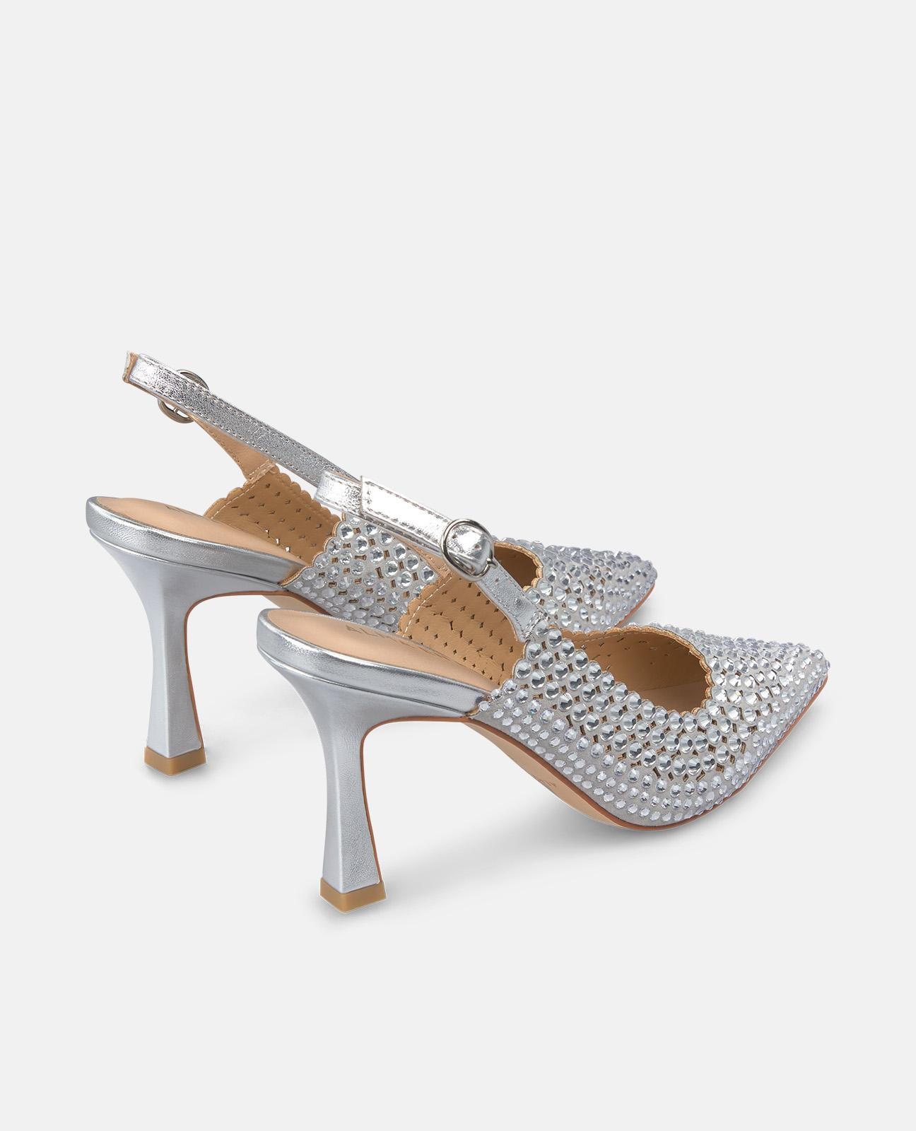 alma-en-pena-high-heel-stiletto-silber-mit-strassriemen-9-cm image 3