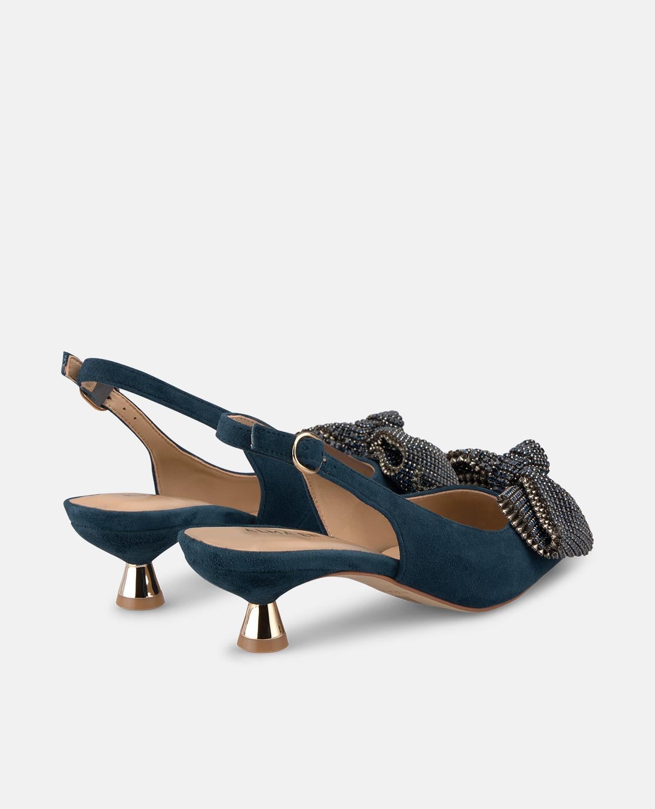alma-en-pena-mini-bow-shoe-pumps-navy-4-5-cm image 3