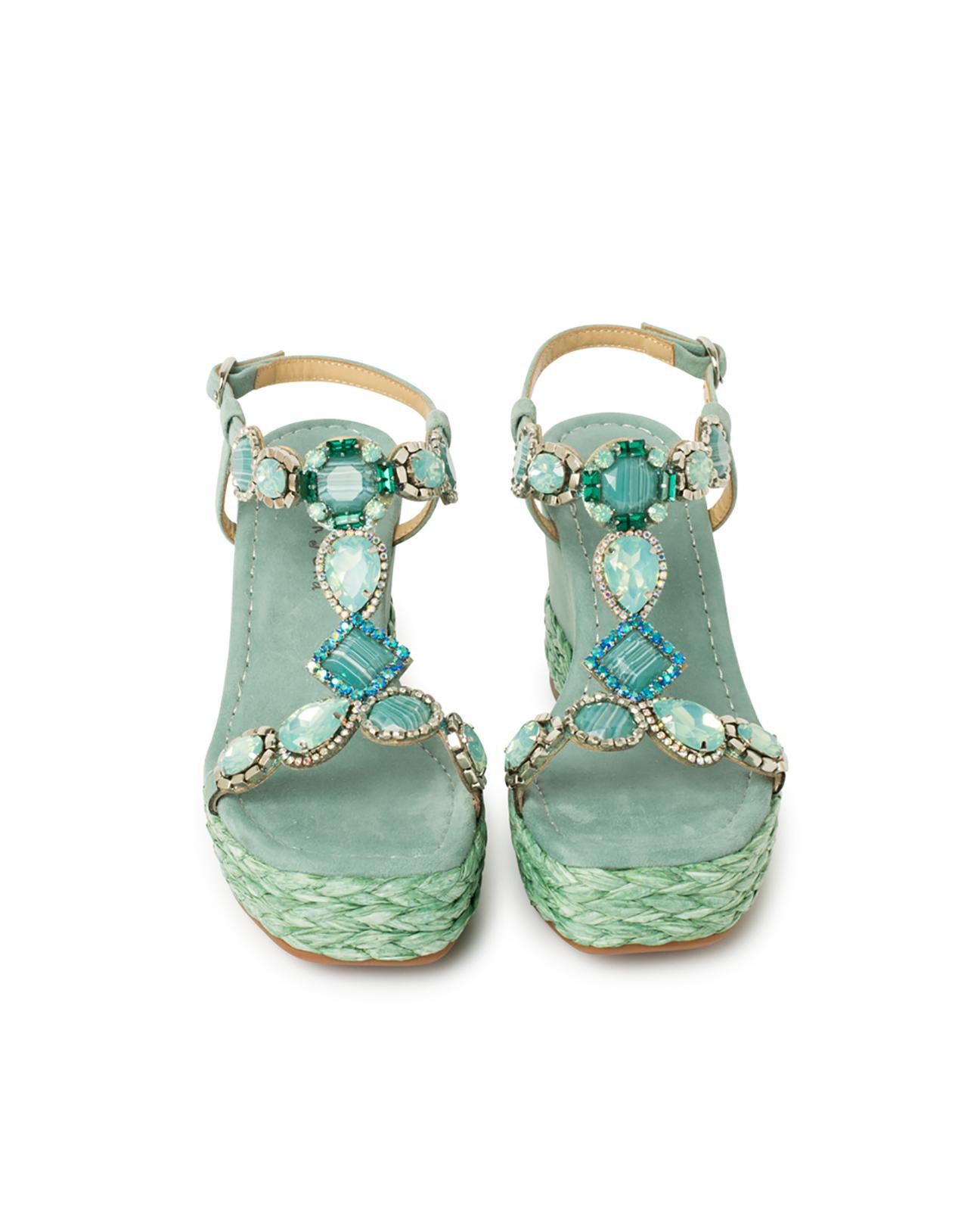 alma-en-pena-keilsandale-jade-mit-raffia-und-strass-8-cm image 5
