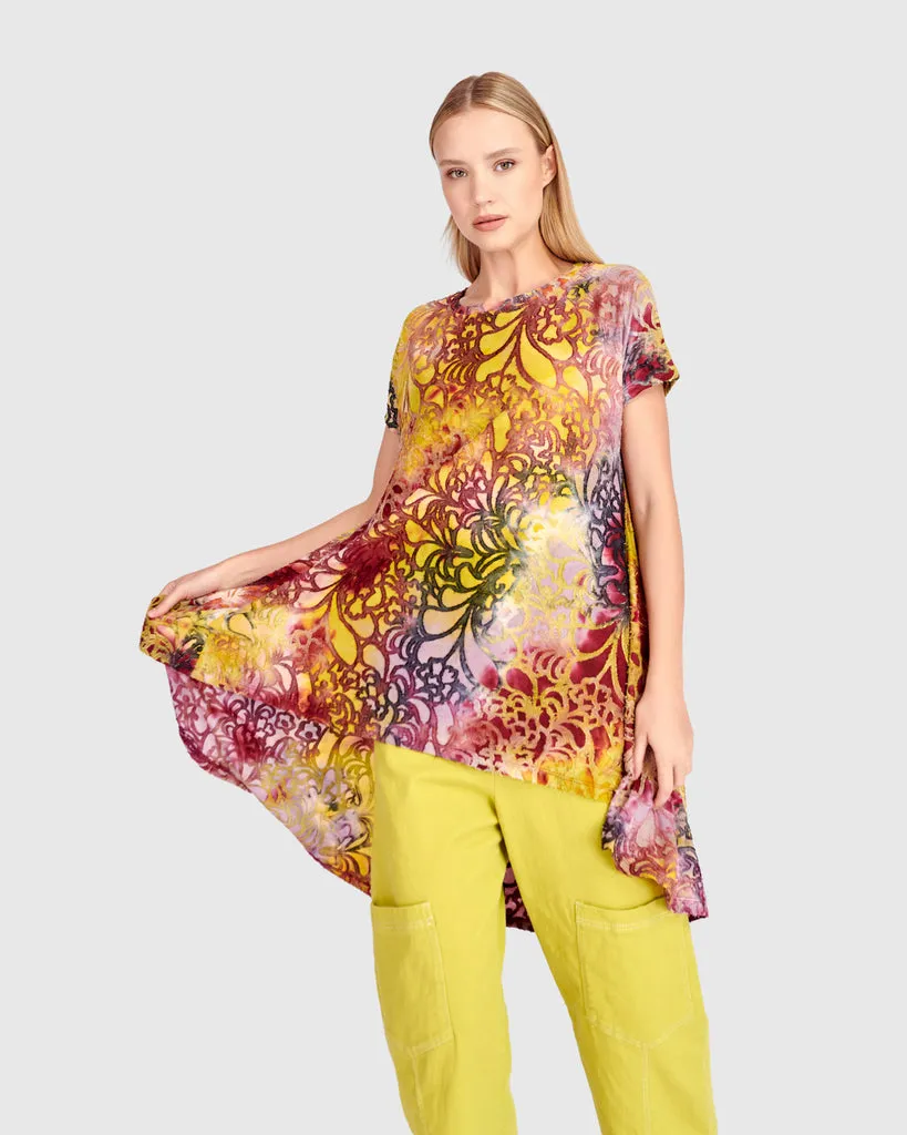 alembika-wild-heart-swing-tunika-raspberry-gold image 1