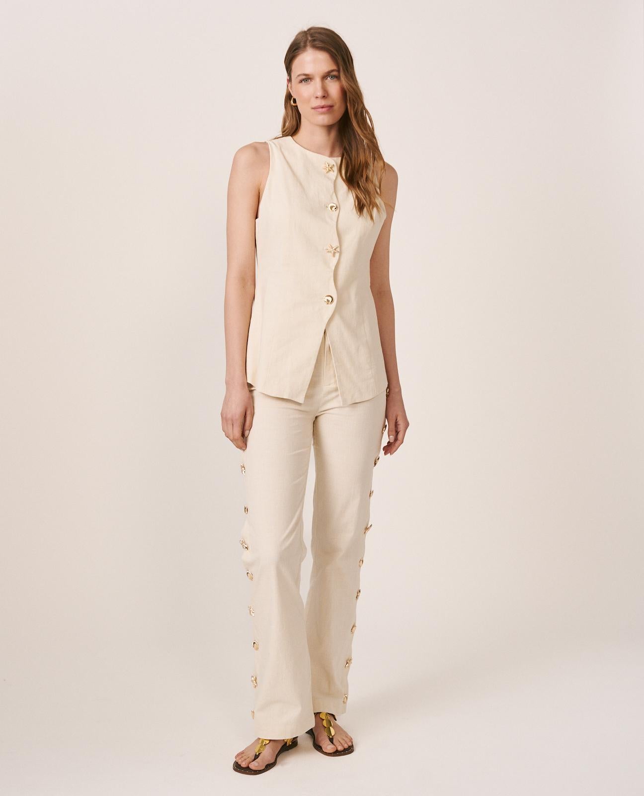 alma-en-pena-flare-pants-damen-wei-seitliche-wellendetails-s image 4