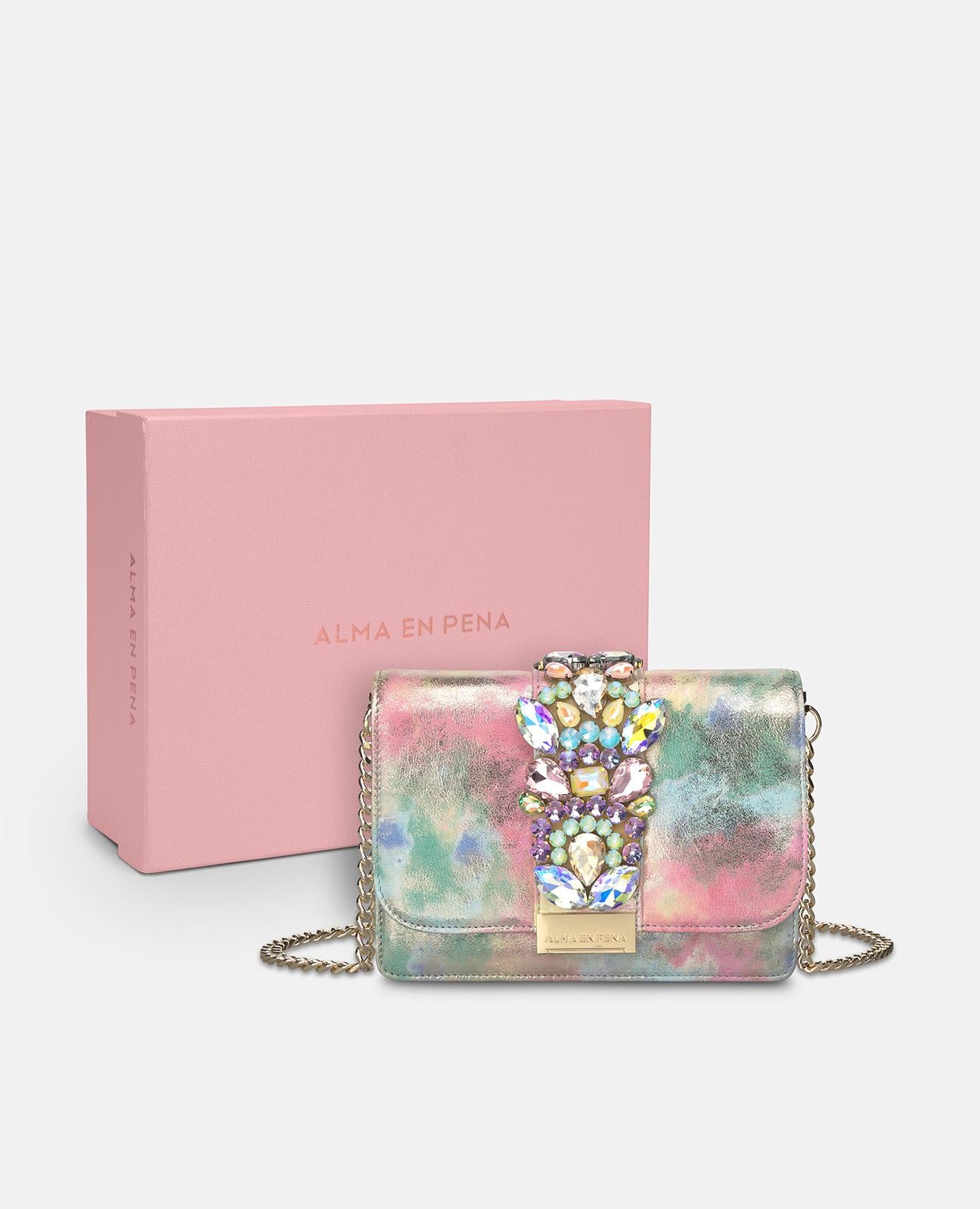 alma-en-pena-jewel-schultertasche-box-rosa-kette image 5
