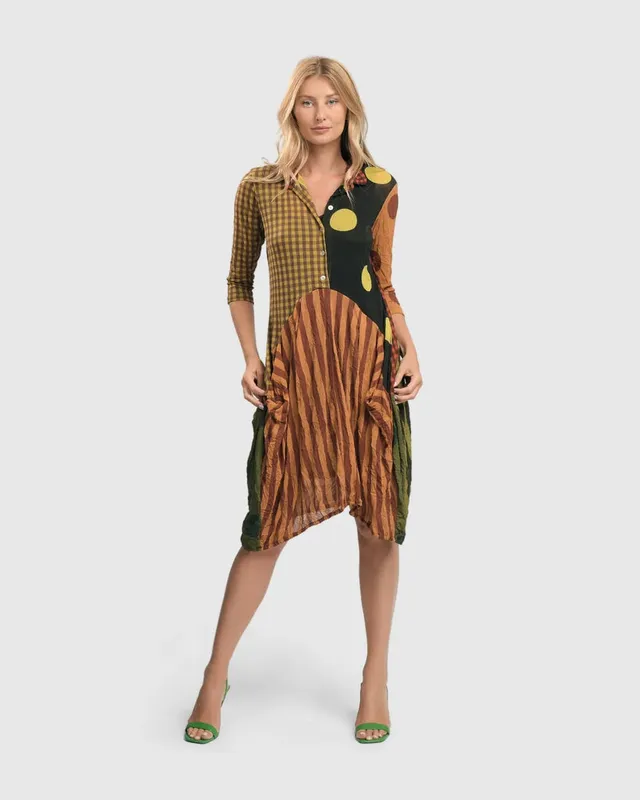 alembika-monica-short-cocoon-button-down-kleid image 1