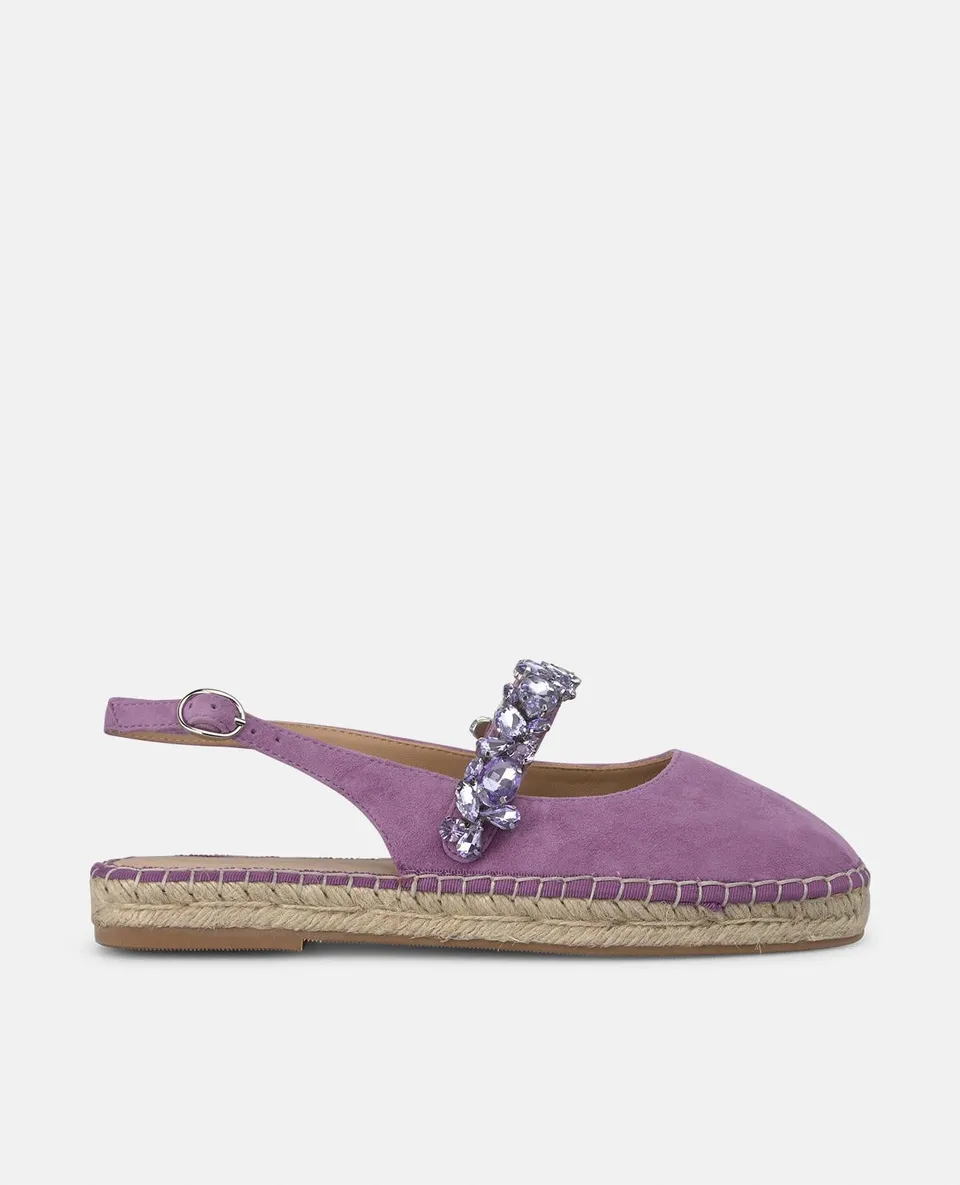 alma-en-pena-espadrilles-mit-strass-flache-ballerina-violett-2-3-cm image 1