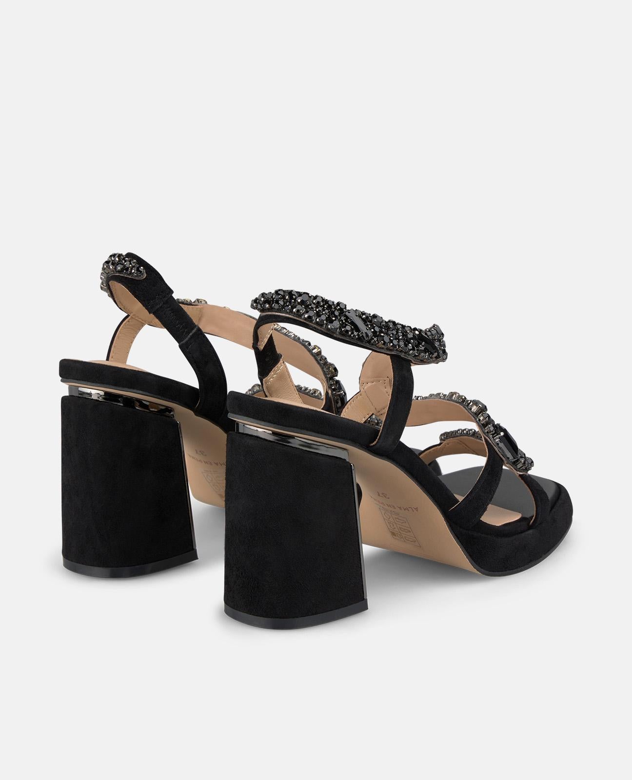 alma-en-pena-snake-rhinestone-heel-sandal-sandalette-schwarz-8-5-cm image 3