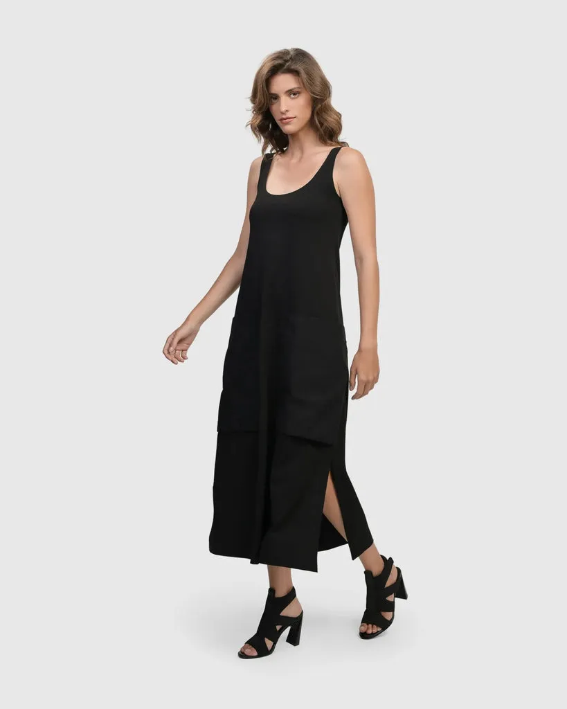 alembika-urban-maxi-tank-kleid-schwarz-baumwolle image 1