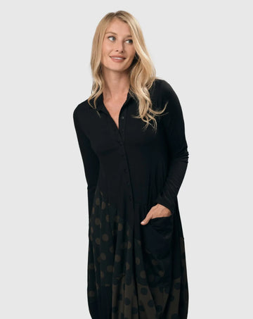 alembika-tekbika-dot-wonderful-kleid-black-khaki image 3