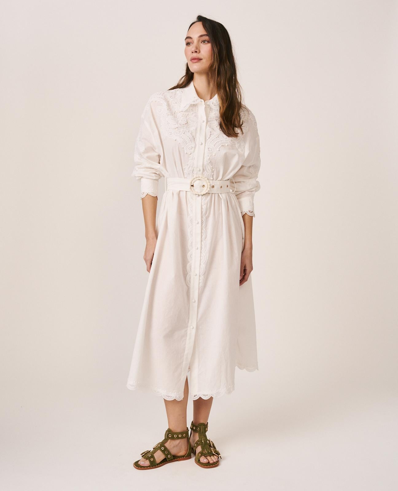 alma-en-pena-midikleid-bestickt-wei-langarm-leinenmix-mit-g-rtel image 4