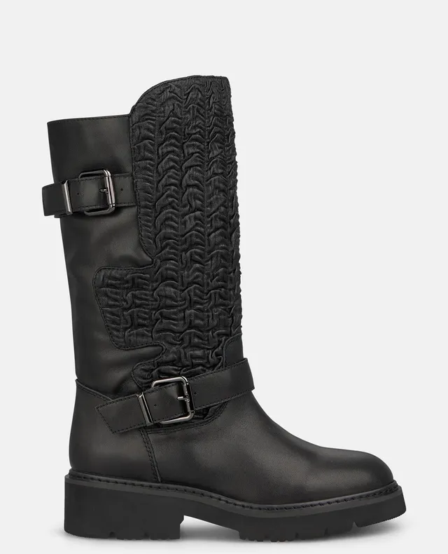 alma-en-pena-napa-leder-biker-boots-schwarz-schnallen-4-cm image 1