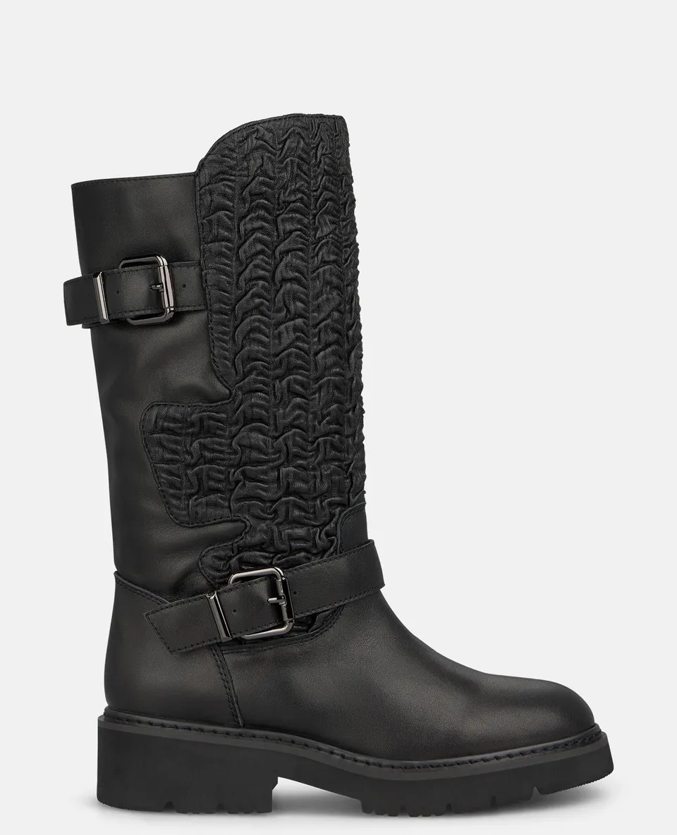 alma-en-pena-napa-leder-biker-boots-schwarz-schnallen-4-cm image 1