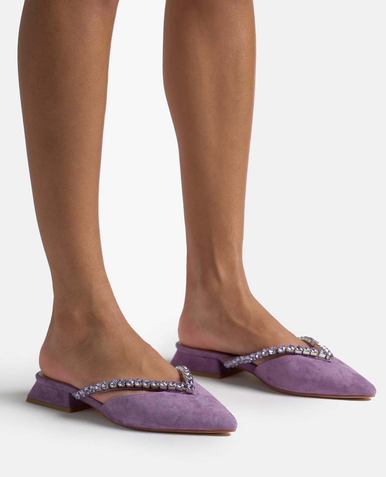 alma-en-pena-mules-spitze-strass-violett-flach-2-cm image 4
