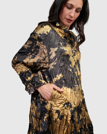 alembika-sizzle-tunic-gold-damen-tunika-metallic-langarm image 2