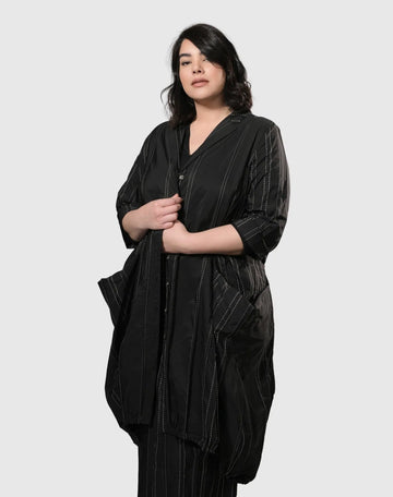 alembika-urban-kylie-topstitched-blazer-trails-schwarz-wei image 7