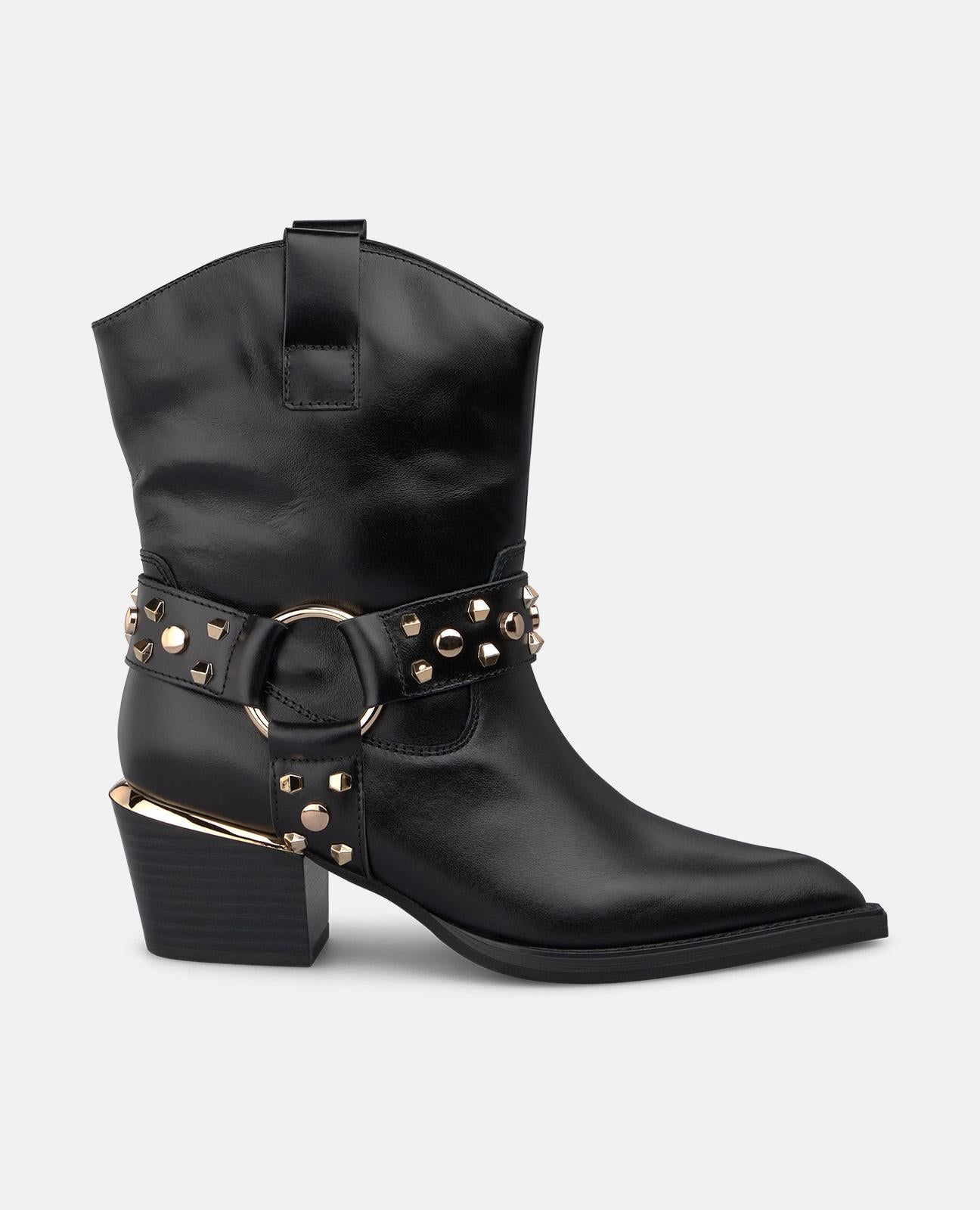 alma-en-pena-napa-leder-cowboy-stiefelette-schwarz-6-cm image 1