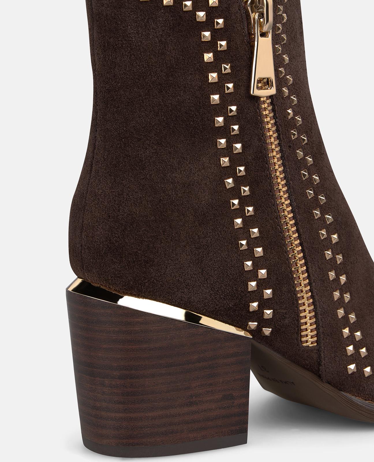 alma-en-pena-wildleder-stiefelette-braun-nieten-7-5-cm image 4