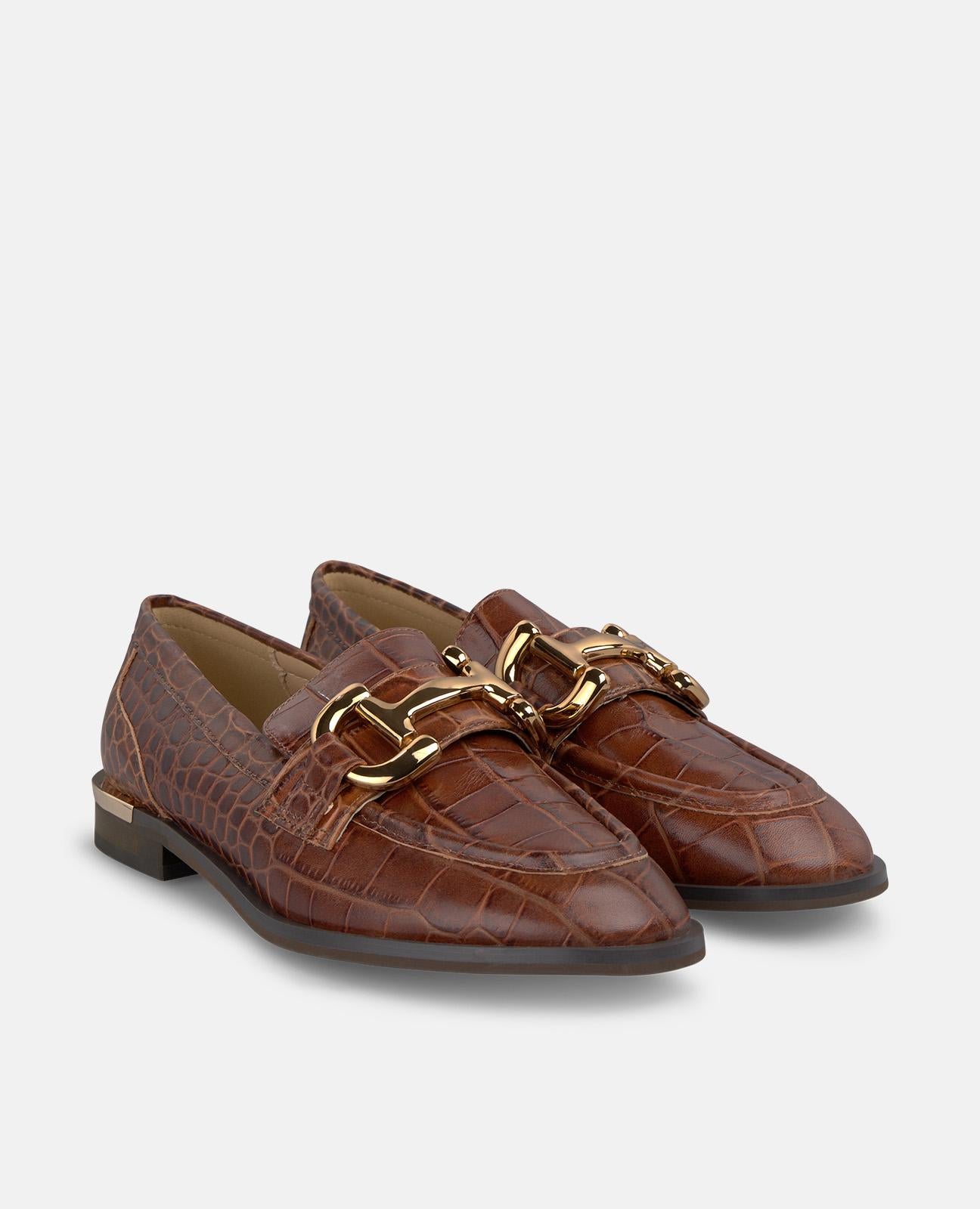 alma-en-pena-metallic-stirrup-moccasin-damen-loafer-camel-mit-metall-steigb-gel image 2