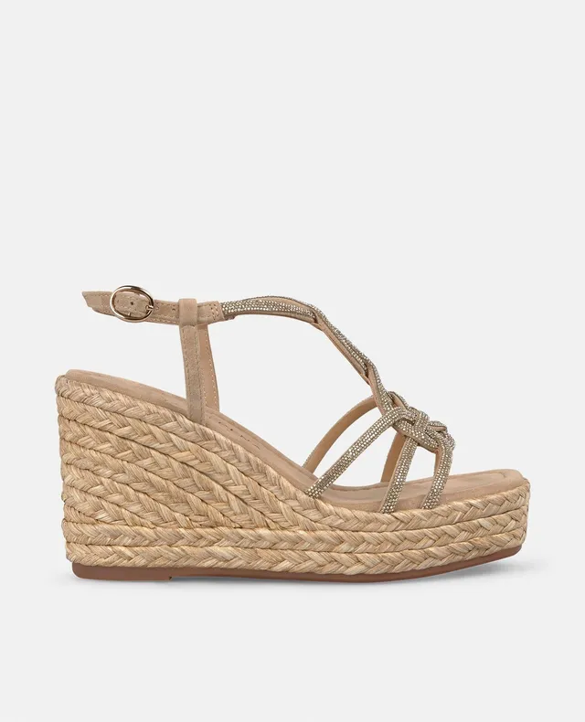 alma-en-pena-alfa-54248-keilsandalette-mit-strass-riemen-9-8-cm-sand image 1