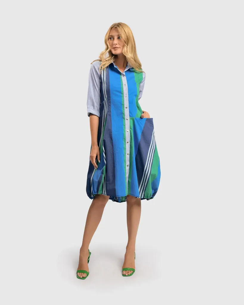 alembika-ocean-stripe-wonderful-dress-kleid-marine image 1