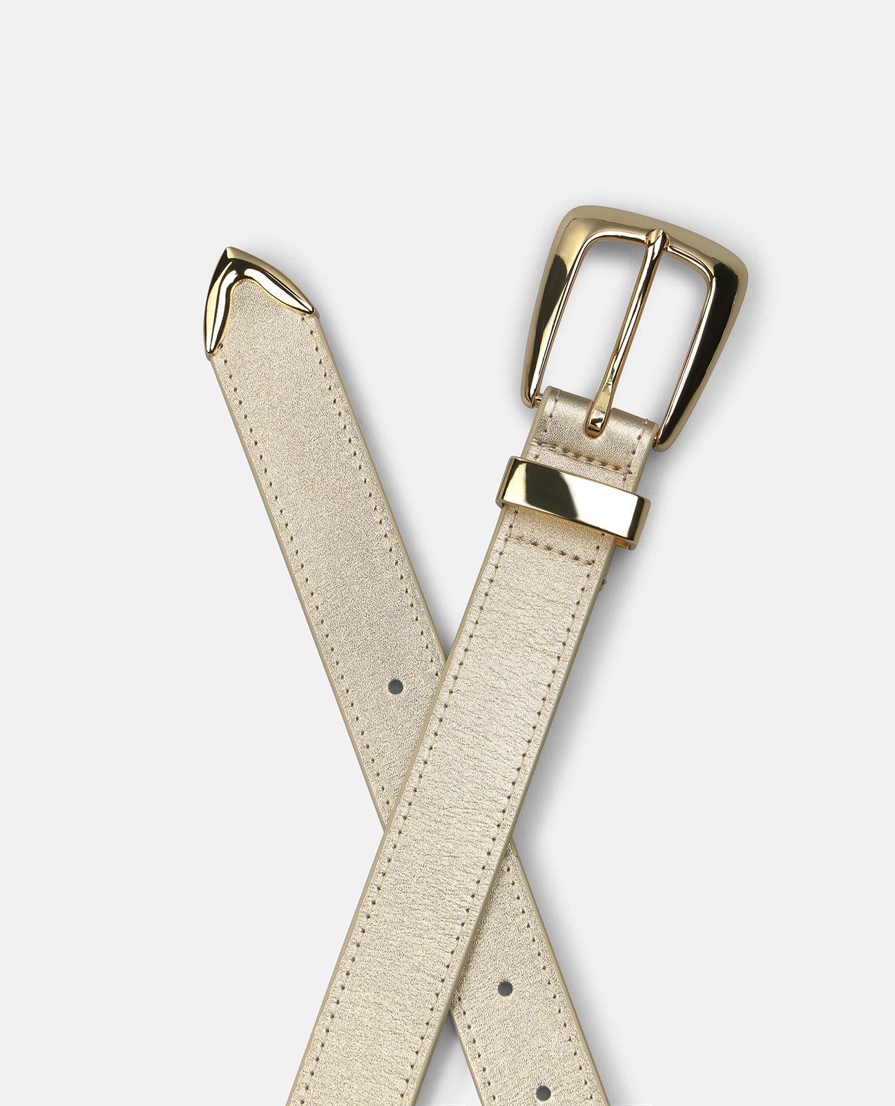 alma-en-pena-lederg-rtel-3-cm-eckschnalle-gold-gemustert image 2