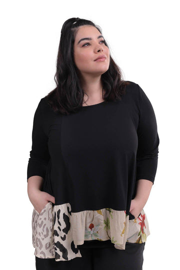 alembika-cat-peplum-jersey-top-paradise-schwarz image 6