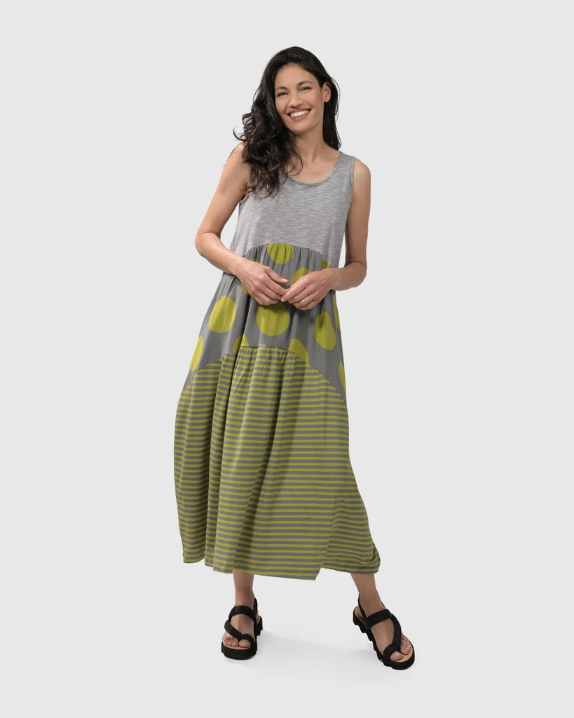 alembika-city-sizzle-sd163l-rmelloses-midi-kleid-lime image 1
