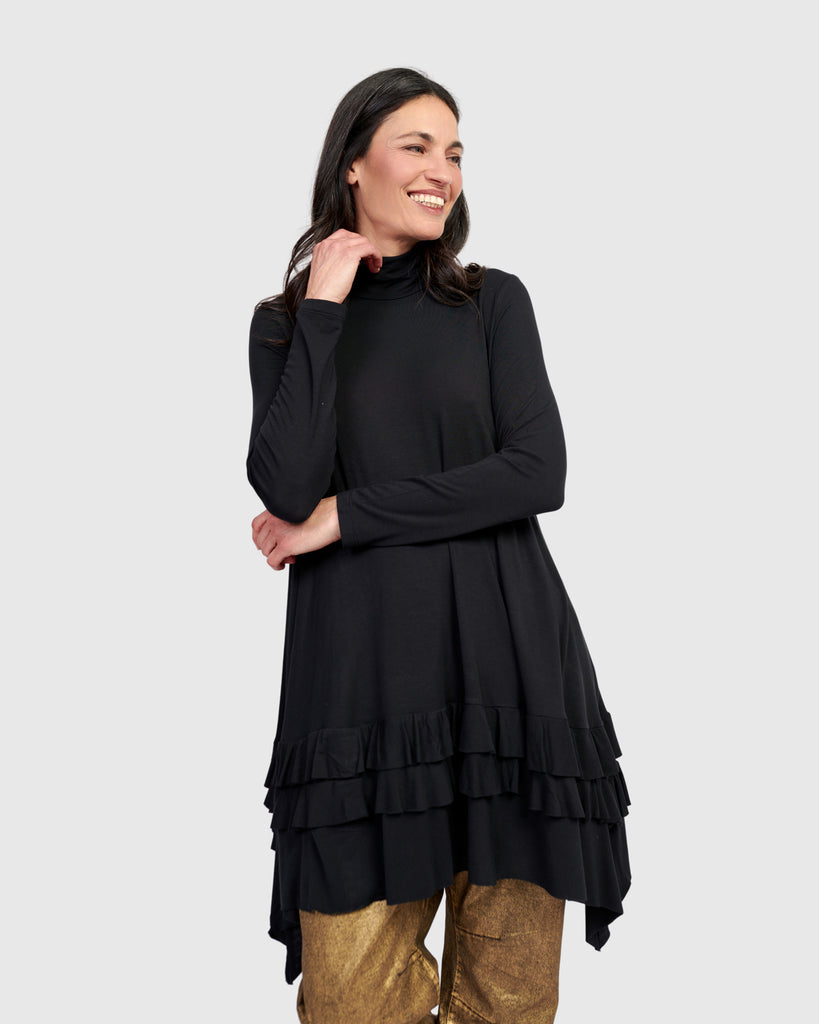 alembika-urban-softie-ruffle-tunika-black image 1